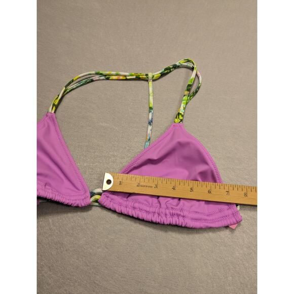 Victoria's Secret Bikini Top Women's‎ Large Purple Racer String Y2K EUC - Picture 6 of 10